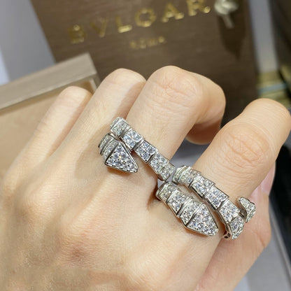 [Resenly Jewelry]SERPENTI RING SILVER DIAMOND PAVED