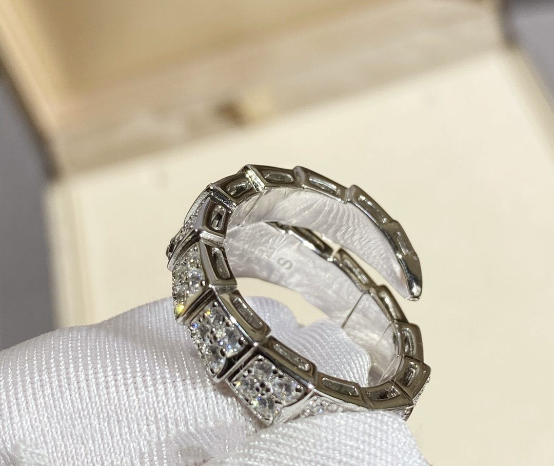 [Resenly Jewelry]SERPENTI RING SILVER DIAMOND PAVED