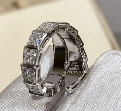 [Resenly Jewelry]SERPENTI RING SILVER DIAMOND PAVED