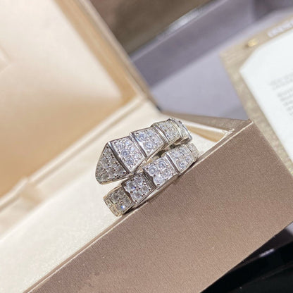 [Resenly Jewelry]SERPENTI RING SILVER DIAMOND PAVED