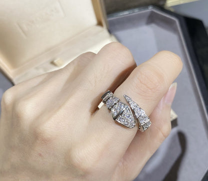 [Resenly Jewelry]SERPENTI LARGE RING SILVER DIAMOND PAVED