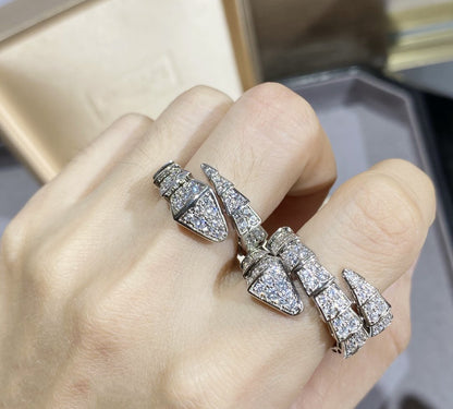 [Resenly Jewelry]SERPENTI LARGE RING SILVER DIAMOND PAVED