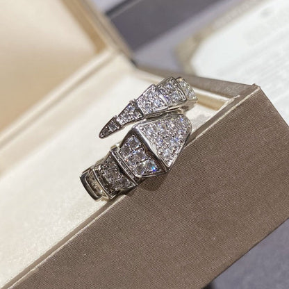 [Resenly Jewelry]SERPENTI LARGE RING SILVER DIAMOND PAVED