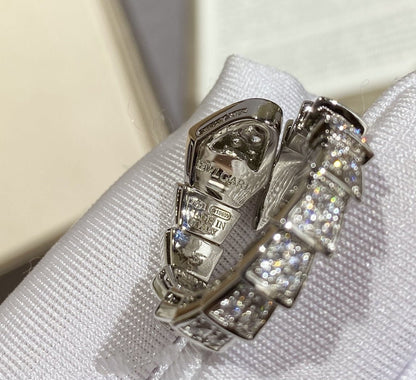 [Resenly Jewelry]SERPENTI LARGE RING SILVER DIAMOND PAVED