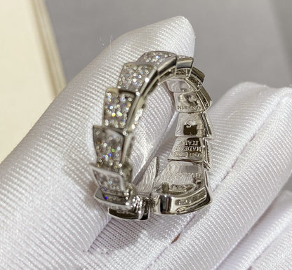 [Resenly Jewelry]SERPENTI LARGE RING SILVER DIAMOND PAVED