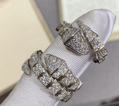 [Resenly Jewelry]SERPENTI LARGE RING SILVER DIAMOND PAVED