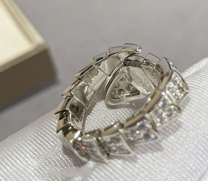 [Resenly Jewelry]SERPENTI LARGE RING SILVER DIAMOND PAVED