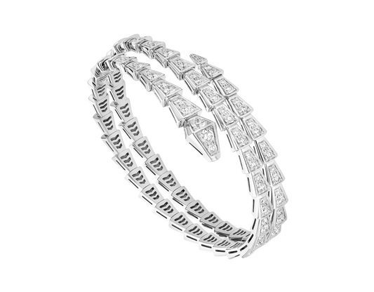 [Resenly Jewelry]SERPENTI BRACELET SILVER DIAMOND DOUBLE ROW