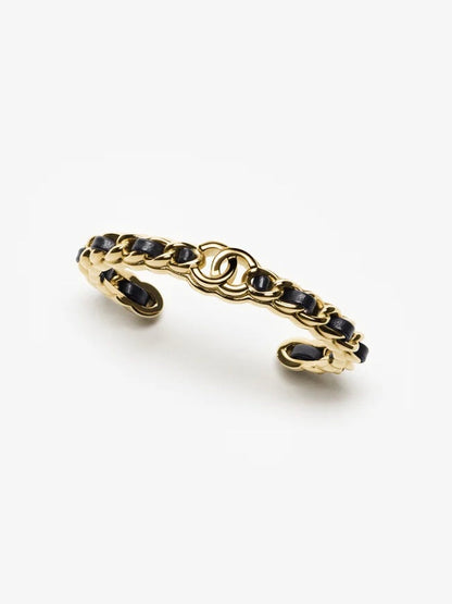 [Resenly Jewelry]Double C Open Bangle