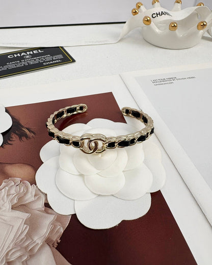 [Resenly Jewelry]Double C Open Bangle