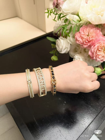[Resenly Jewelry]Double C Open Bangle