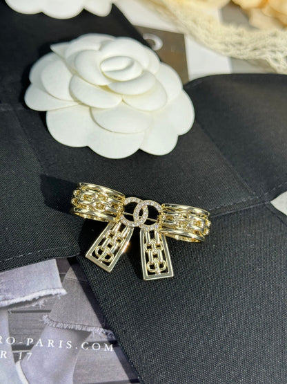 [Resenly Jewelry]25K Hollow Bow Brooch