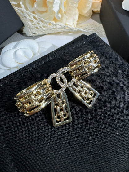 [Resenly Jewelry]25K Hollow Bow Brooch
