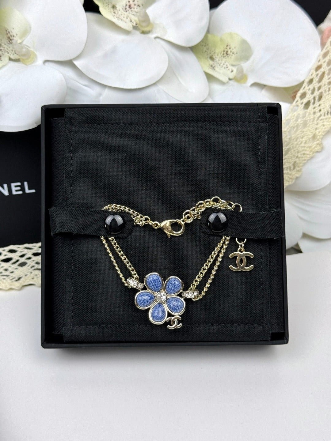 [Resenly Jewelry]VOLTE New Blue Floral Double-Layer Bracelet