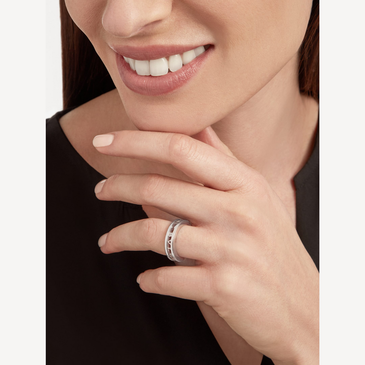 [Resenly Jewelry]ZERO 1 ONE-BAND WITH OPENWORK LOGO SPIRAL RING