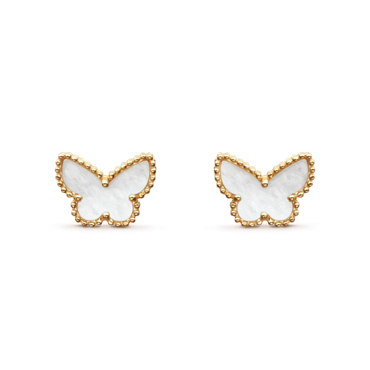 [Resenly Jewelry]SWEET BUTTERFLY MOP EARSTUDS