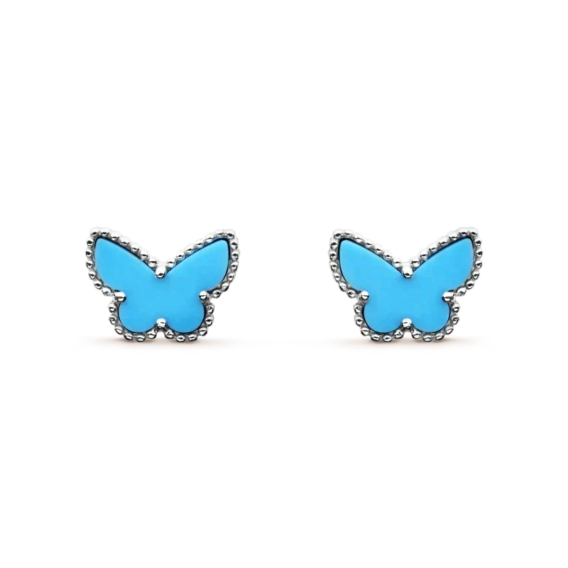 [Resenly Jewelry]BUTTERFLY TURQUOISE EARRINGS SILVER