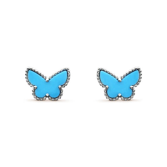 [Resenly Jewelry]BUTTERFLY TURQUOISE EARRINGS SILVER