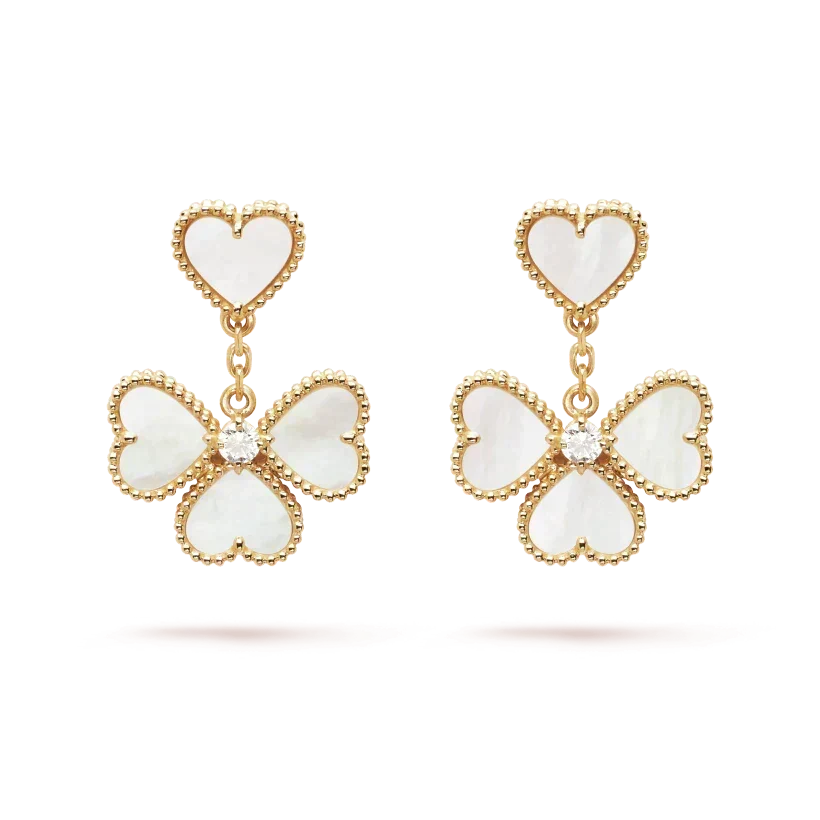 [Resenly Jewelry]CLOVER SWEET WHITE MOP EARRINGS