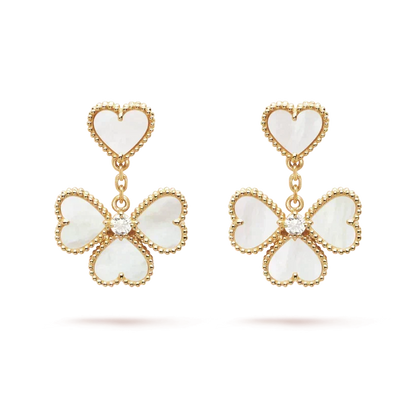 [Resenly Jewelry]CLOVER SWEET WHITE MOP EARRINGS