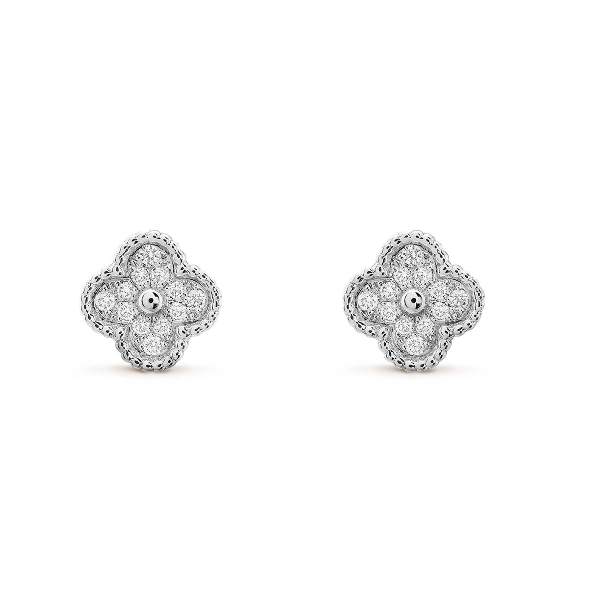 [Resenly Jewelry]CLOVER MINI DIAMOND STUD EARRINGS