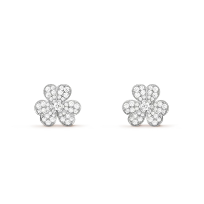 [Resenly Jewelry]CLOVER COMOS DIAMOND EARRINGS SILVER