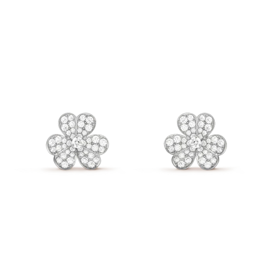 [Resenly Jewelry]CLOVER COMOS DIAMOND EARRINGS SILVER
