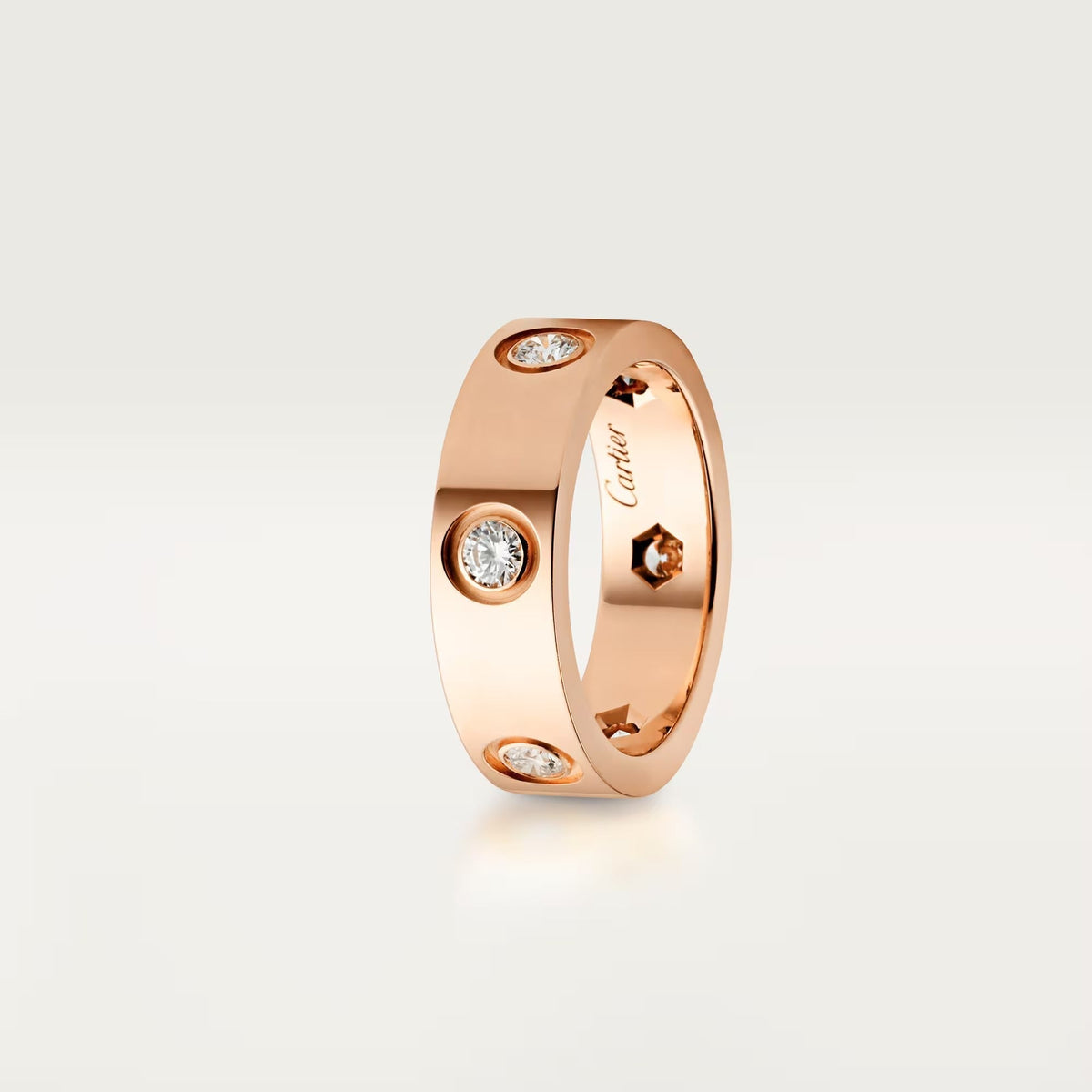 [Resenly Jewelry]LOVE 5.5MM 6 DIAMOND RING