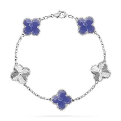 [Resenly Jewelry]CLOVER 5 MOTIF BLUE VEINS BRACELET COLLECTION