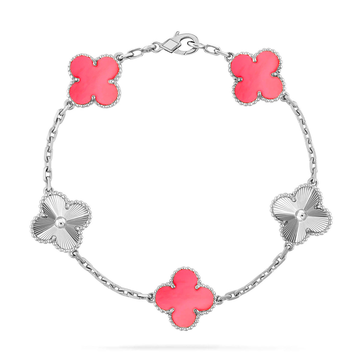 [Resenly Jewelry] CLOVER 5 MOTIFS  PINK MOP BRACELET COLLECTION