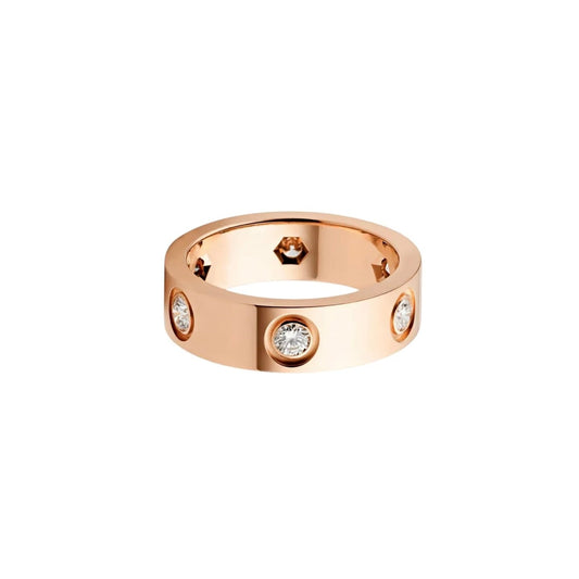 [Resenly Jewelry]LOVE 5.5MM 6 DIAMOND RING
