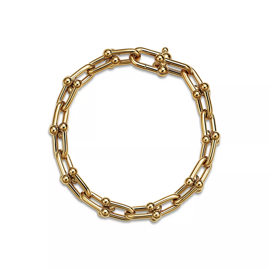 [Resenly Jewelry]HARDWEAR MEDIUM LINK 20 MOTIF GOLD BRACELET
