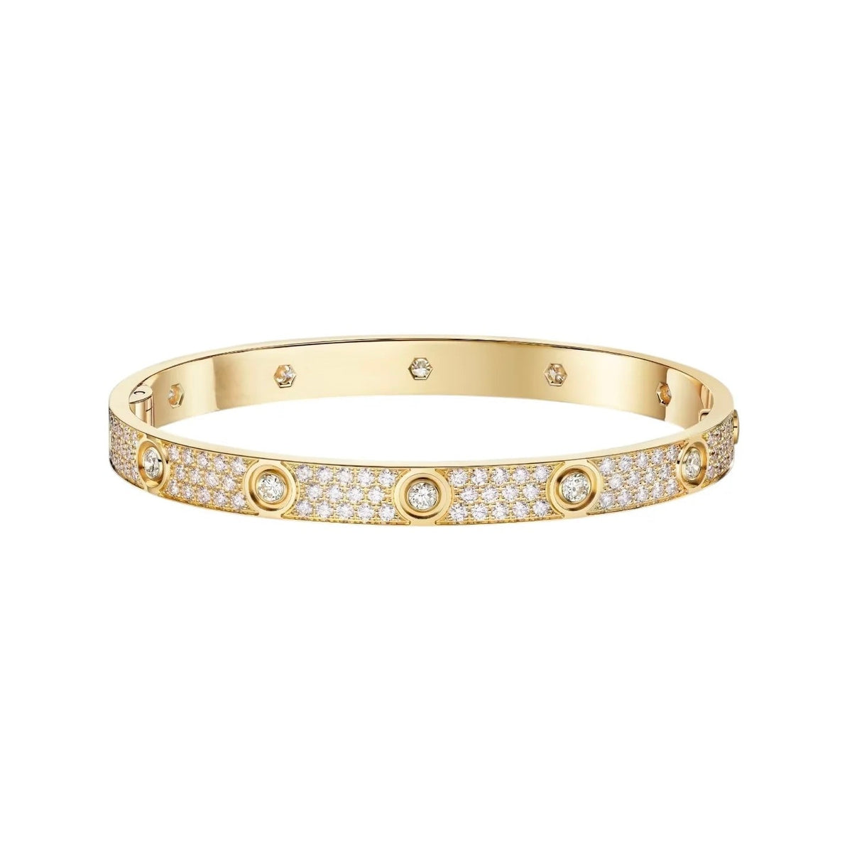 [Resenly Jewelry]LOVE BRACELET 6.1MM DIAMOND-PAVED 10 BIG DIAMONDS