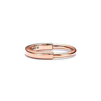 [Resenly Jewelry]LOCK RING PINK GOLD