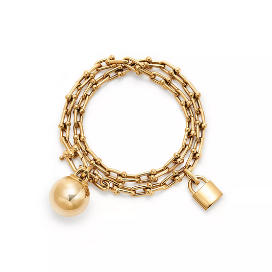 [Resenly Jewelry]HARDWEAR SMALL WRAP GOLD BRACELET