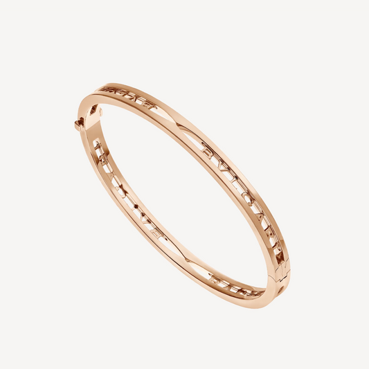 [Resenly Jewelry]ZERO 1 SPIRAL LOGO PINK GOLD BRACELET