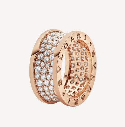 [Resenly Jewelry]ZERO 1 WITH PAVED DIAMONDS ON THE SPIRAL RING