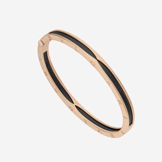 [Resenly Jewelry]ZERO 1 PINK GOLD WITH BLACK CERAMIC BRACELET