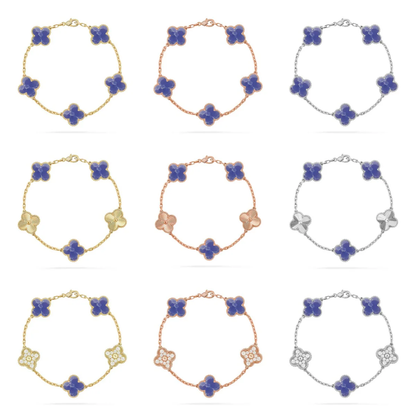 [Resenly Jewelry]CLOVER 5 MOTIF BLUE VEINS BRACELET COLLECTION