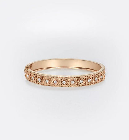 [Resenly Jewelry]2026 WOVEN-PATTERN BRACELET SET WITH FULL DIAMOND INLAY THREE-COLORS