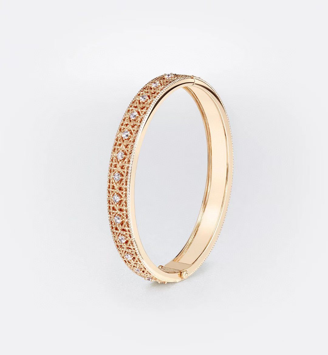 [Resenly Jewelry]2026 WOVEN-PATTERN BRACELET SET WITH FULL DIAMOND INLAY THREE-COLORS