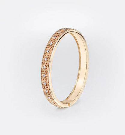 [Resenly Jewelry]2026 WOVEN-PATTERN BRACELET SET WITH FULL DIAMOND INLAY THREE-COLORS