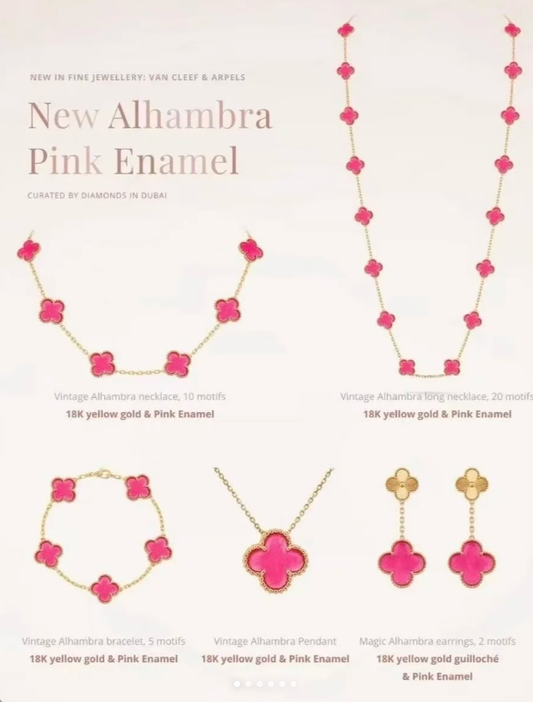 [Resenly Jewelry] 26 NEW PINK BUBBLE ENAMEL SET
