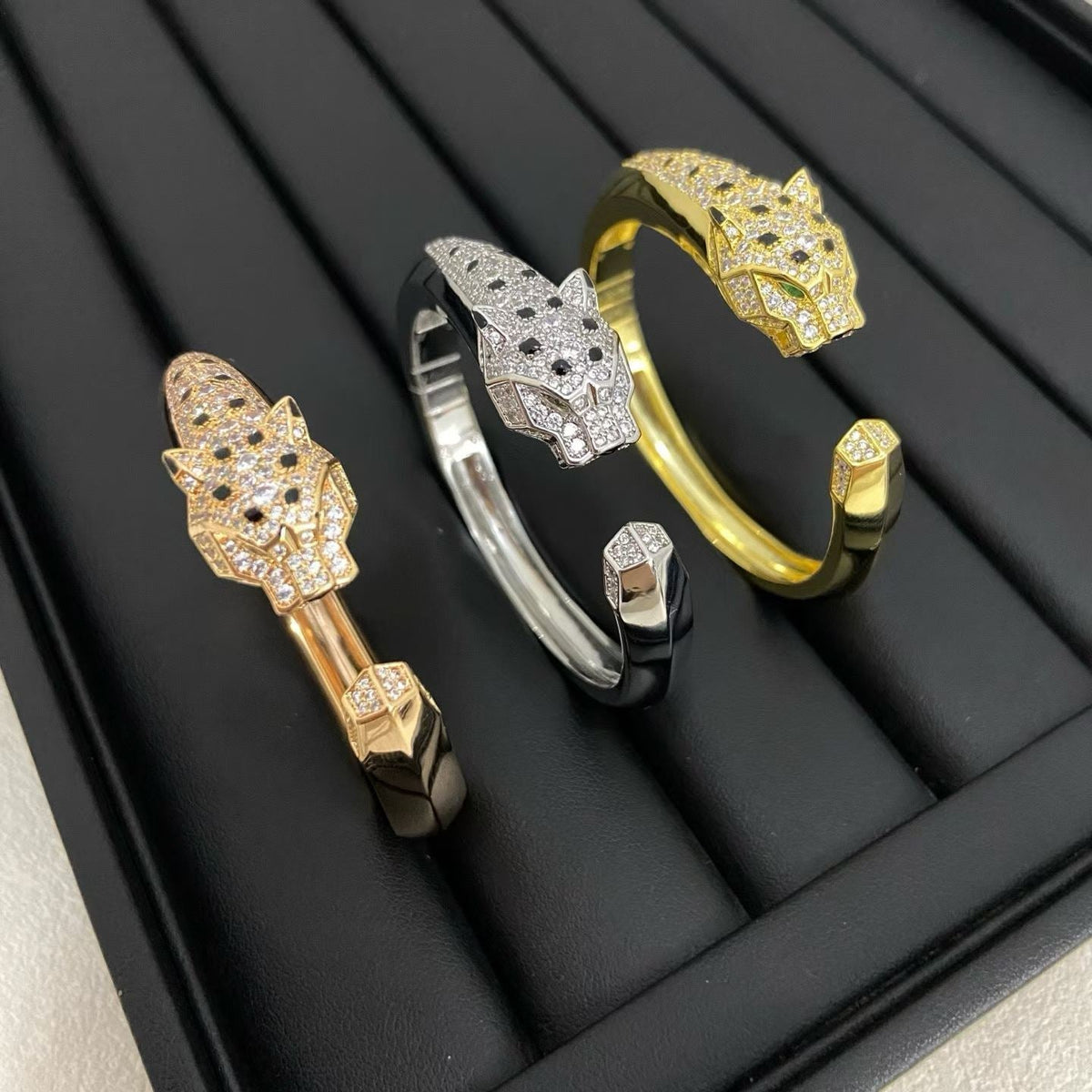 [Resenly Jewelry]DIAMOND MACHINE LEOPARD BRACELET