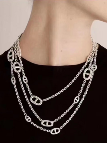 [Resenly Jewelry]Classic Silver Sweater Chain