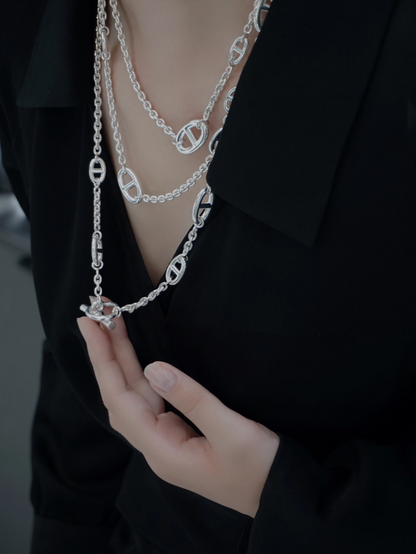 [Resenly Jewelry]Classic Silver Sweater Chain