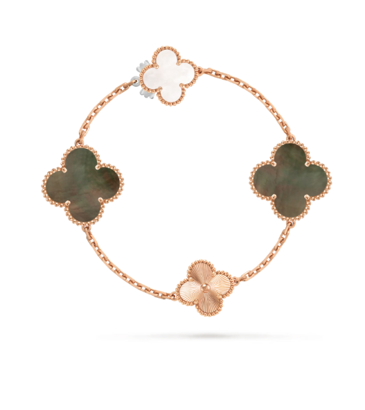 [Resenly Jewelry]DETACHABLE CLOVER 15(11+4) FLOWER SILVER NECKLACE SET