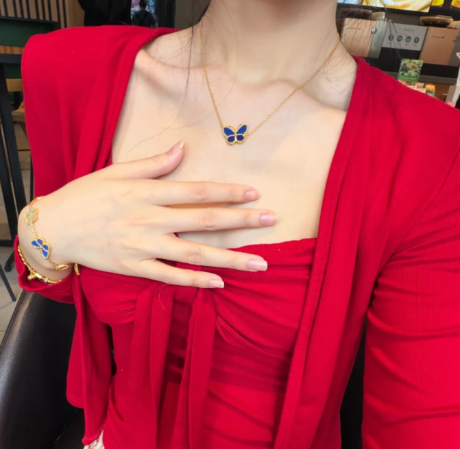 [Resenly Jewelry]2026 NEW BUTTERFLY BLUE   NECKLACE