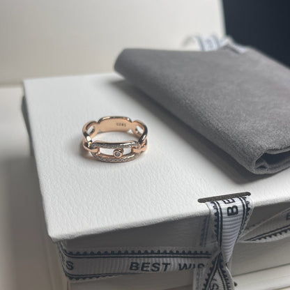 [Resenly Jewelry]Sliding Single Diamond Ring