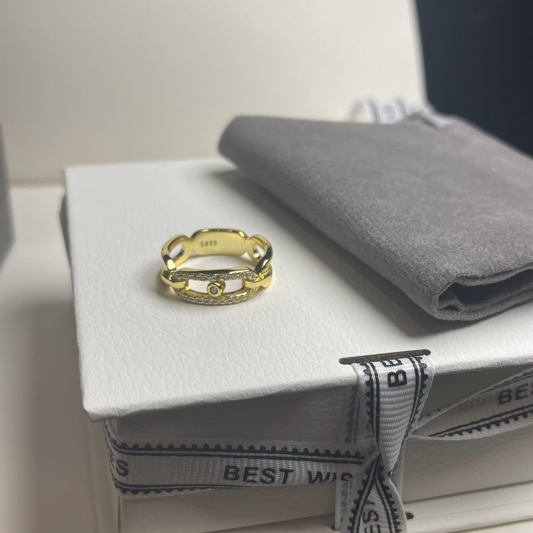 [Resenly Jewelry]Sliding Single Diamond Ring